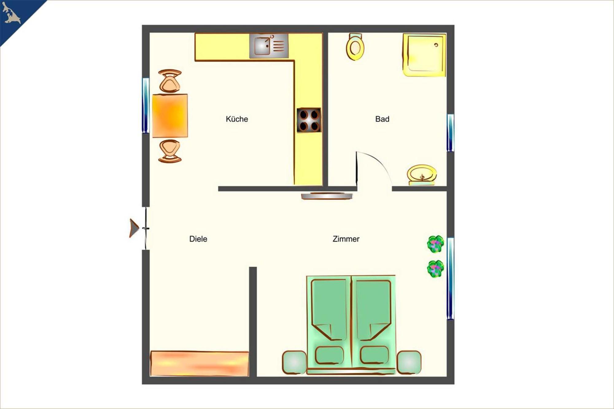 Ferienhaus Becker Ferienwohnung Mittschiffs 塞巴特黑灵斯多夫 外观 照片